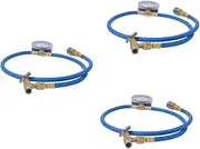 iplusmile 3pcs Air Conditioner Hose Set for R134a Charging Hose 55mpa Pressure Gauge Home