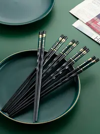 在飛比找樂天市場購物網優惠-抗菌筷子家用不易發霉防滑合金筷子網紅筷子新款高顏值筷子