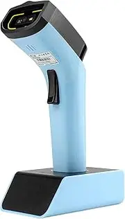 [NETUM] Bluetooth Wireless 2D Barcode Scanner with Charging Cradle, Hands Free Automatic Sensing Bar Code Reader 1D 2D QR pdf417 Scan Gun Works with MAC OS, Windows, iOS, Android - DS7500 (Blue)