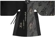 [JIMINISO] Chinese Ancient Traditional Black Hanfu Men Women Couples Hanfu Embroidery Cosplay Dance Costume Horse Face Skirt
