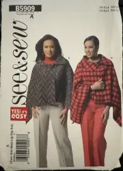 Butterick See & Sew pattern B5909 Misses' Wrap sz XS,S,M,L,XL,XXL (4 - 26) uncut