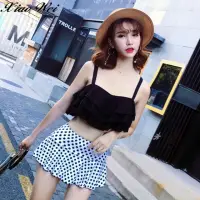 在飛比找momo購物網優惠-【小薇的店】韓版新款時尚流行二件式鋼圈比基尼泳裝(NO.85