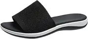 [Generic] Slides Size 12 Womens Women Foreign Trade Polyurethane Bottom Lightweight Fly Weave One Beach Shoes Slippers for Women Bow