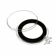(50) Air-tite 34mm Black Ring Coin Holder Capsules for 1/2oz Silver Maple Leafs