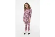 Girls Sizes 8-14 Pink Camo Camouflage Pyjamas Long Set PJS (2567)