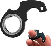 Keychain Spinner Fidget Ring Toy, Metal Key Spinner,fidget Keychain Sensory Toys For Man Women And Kids Black