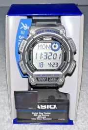 CASIO CAS139 STEP TRACKER WATCH 200 LAP MEMORY LED LIGHT WATER RESISTANT *NEW*
