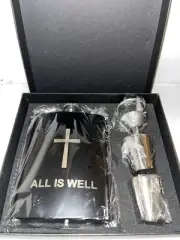 All Is Well Flask Set Flask, Shot Glasses & Funnel Gift Bundle