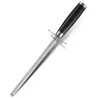 Knife Sharpener Rod Stainless Steel Wood Handle Sharpening Honing Grinding Stick