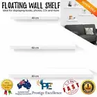 3 Piece Floating Wall Shelves Home Office Décor Books CD DVD Shelving Unit White