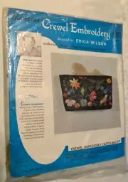 Hiawatha Crewel Embroidery Erica Wilson Kit #6774/2 Clutch Bag Kit