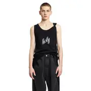 [ANN DEMEULEMEESTER] Seva Printed Standard Tank Top Black