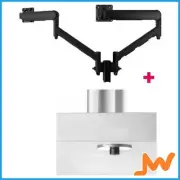 Atdec Dual 690mm Dynamic Monitor Arms Bolt - Black