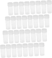 HEALEEP 50pcs Portable Sample Bottles with Screw Cap Lightweight Reusable Storage Containers for Home Travel and Camping Empty Bottles with Cap for Samples and Small Items