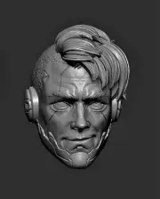 Cyborg Bounty Hunter v3 custom head for Star Wars Marvel action figure