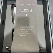 Waterford Champagne Trumpet Flutes Clear Glass Tall Opendamage Box clean Item 1B
