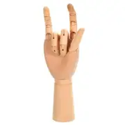 12" Wooden Hand Model, Artist Mannequin Right Hand Model Flexible Movable