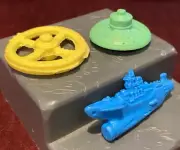 BATTLESHIP YAMATO ADAMSKI UFO 2001 SPACE STATION 1970s MINI TOYS KESHI JAPAN EXC