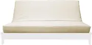 Prestige Furnishings Premium 100% Cotton Twill Futon Cover (Natural, Full)