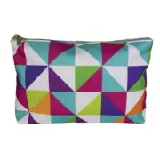 Clinique Multi-color Triangles Cosmetic Makeup Travel Bag
