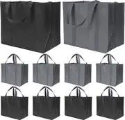 10 Pack Reusable Grocery Shopping Bags,Eco Produce Bags,Large Foldable Tote Bags with Long Handle