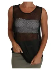 Dolce & Gabbana Mesh Sleeveless Top Round Neck Women Black