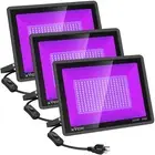 3 Pack 200W LED Flood Black Lights,Outdoor Flood Blacklight Light with Plug, ...