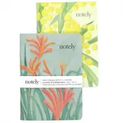 Notely Lined Pocket Notebook Set A6 - Australian Natives