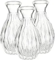 MAGICLULU 3Pcs Glass Diffuser Bottles Refillable Containers for Essential Oils and Perfume Decorative Opening Jars for Home Fragrance Smooth Polished Base for Stability