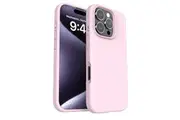 Premium Silicone Phone Case For iPhone 15 Pro Shockproof Microfiber Lining - Pink