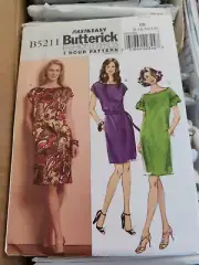 WOMENS UNCUT BUTTERICK B5211 Sewing Pattern TUNIC DRESS CASUAL CAREER SIZE 8-14