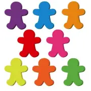 120Pcs 4in Assorted Color People Cutouts Paper Classroom Bulletin Board Decor...