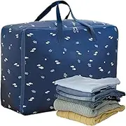 lyanny Quilt Storage Bag | Blankets Organizer | Bedroom Organizer Storage Bag Foldable Space-Saving Handbags with Zipper for Clothes Blanket Comforter Bedding