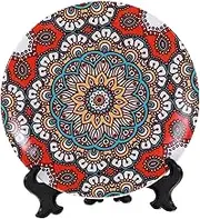 Unique Mandala Pattern Plate Multi-Function Wall Decor Elegant Salad Plate Dishwasher Friendly