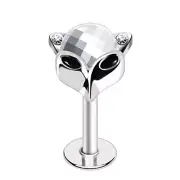 Body Accentz Labret 316L Stainless Steel Silver Fox Labret Monroe