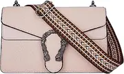[GLOD JORLEE] Crossbody Shoulder Satchel Bags for Women - Embossed Snake Pattern Pu Leather Handbag Evening Clutch Purses