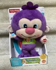 Fisher Price Laugh & Learn LEARNING OPPOSITES MONKEY Purple 10in Plush 2013 NEW