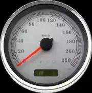 DS 5in KPH White Face Metric Speedo for Harley Softail Springer CVO 09