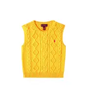 [Polo Ralph Lauren Kids] Polo Ralph Lauren Kids Cotton sweater vest Y 3 yellow