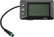 Electric Bicycle Display 36V 48V LCD GD01 Display 5 Pin Waterproof Plug for 22.2mm Handlebar Suitable for 0.9in 22.2mm E-Bike Handlebar