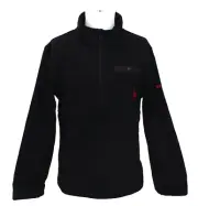 Spyder Men's S Black 1/2 Zip Waffle Knit Jacket Fleece Lined Pullover