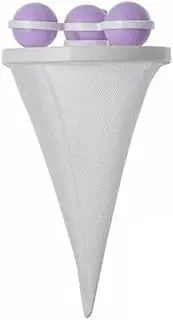 2 PCS Reusable Hair Lint Catcher Removal Net Bag Wash Machine Float Filter, Durable PP and Polyester Fiber