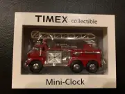 Timex Collectible Mini-Clock Firetruck Fire Truck Engine New In Original Box