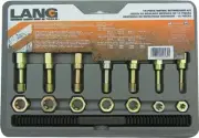 Lang 2584 Metric Rethreading Tap Die File Set Thread Restore 15pc Made in USA