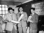Indias CS Nayudu Shute Banerjee and Chandra Sarwate examine the - Old Photo