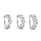 Sterling Silver Chain Nose Rings Set of 3, Rare Gift For Her Handmade Jewelry