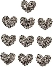 OHPHCALL 10pcs Shiny Rhinestone Heart Patches for Clothing Repair and Decoration DIY Appliques Stylish Accessories for Personalizing Outfits and Hiding Damages