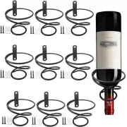 10 Pack Wall Mounted Spiral Wine Racks Wine Bottle Display Holder Organizer