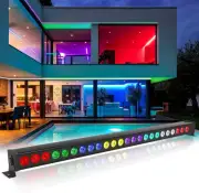Stage Light Bar, 72W 24Leds RGB Dj Lights Bar, 3 in 1 Wash Light Bar, Wall Washe