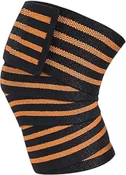 Gym Knee Sleeves - Portable Weight Lifting Knee Wraps - Knee Straps, Gym Knee Brace, Elastic Knee Compression Sleeve for Men & Women